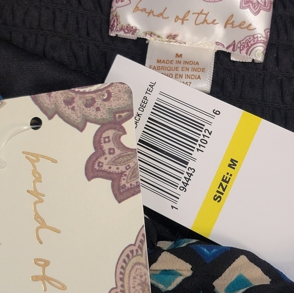 Band of The Free Genevieve Teal Diamond Long Sleeve Mini Dress Women's Medium - Picture 6 of 12